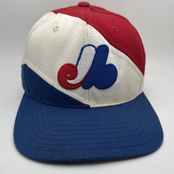 Montreal Expos Cap Hat Snapback Red White Blue  Style American Needle Rare - Picture 1 of 6